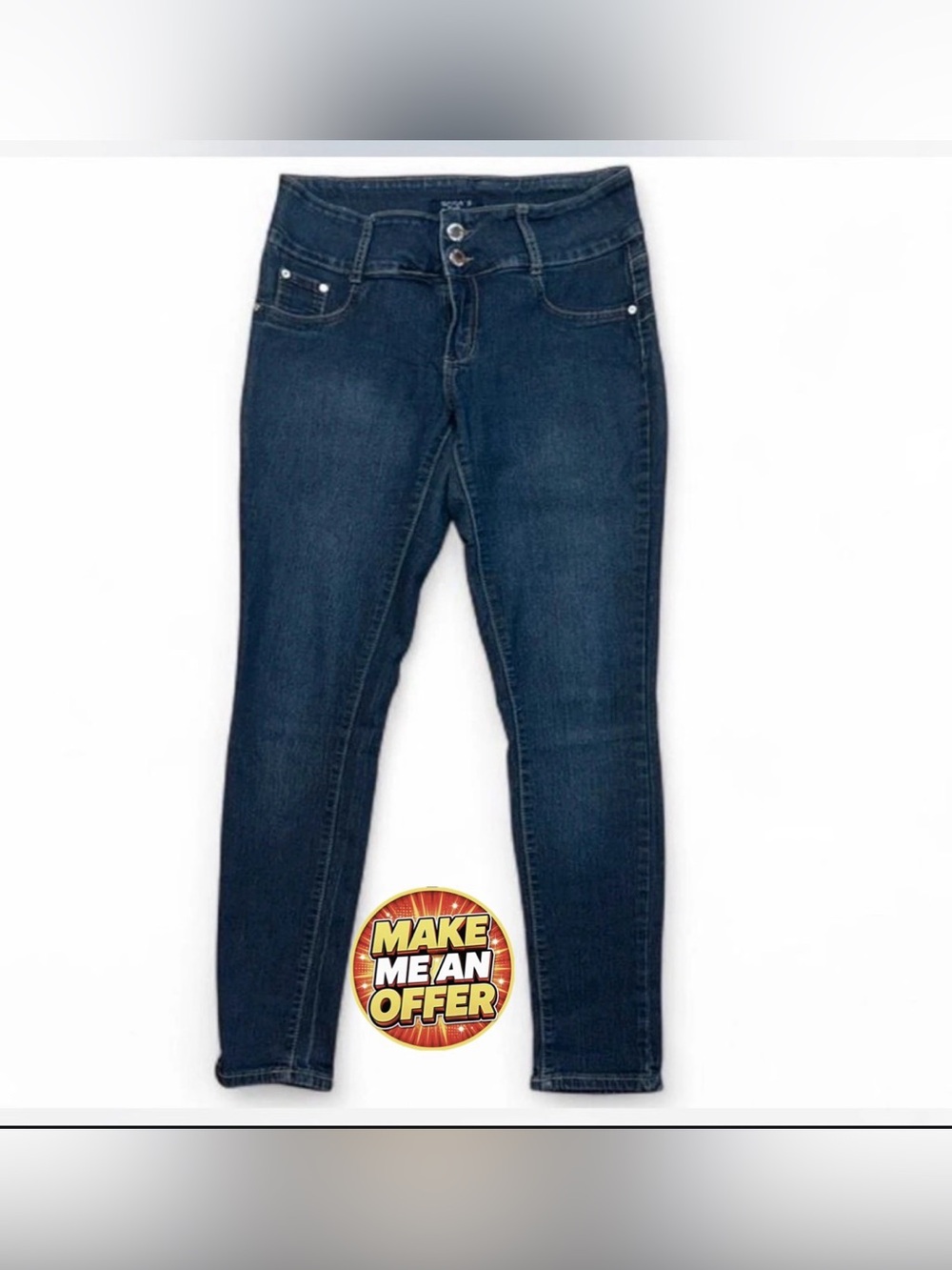 New Dark Blue Skinny Jeans for Women - SZ 15